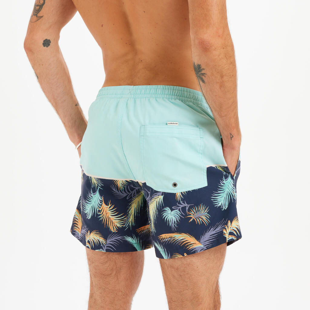 Men's short swim shorts QUIKSILVER VOLLEY TROPICAL blue